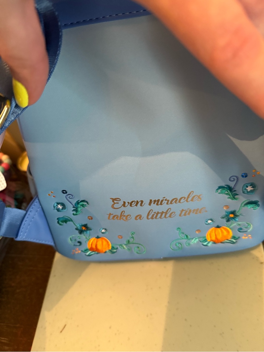 Disney x Loungefly Cinderella Pumpkin Carriage Mini Backpack - Light Blue - Picture 5 of 8